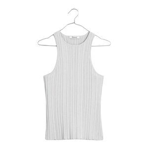 Madewell‎ Top Womens XXS Signature Knit Cutaway Shimmer Knit Sleeveless Sweater